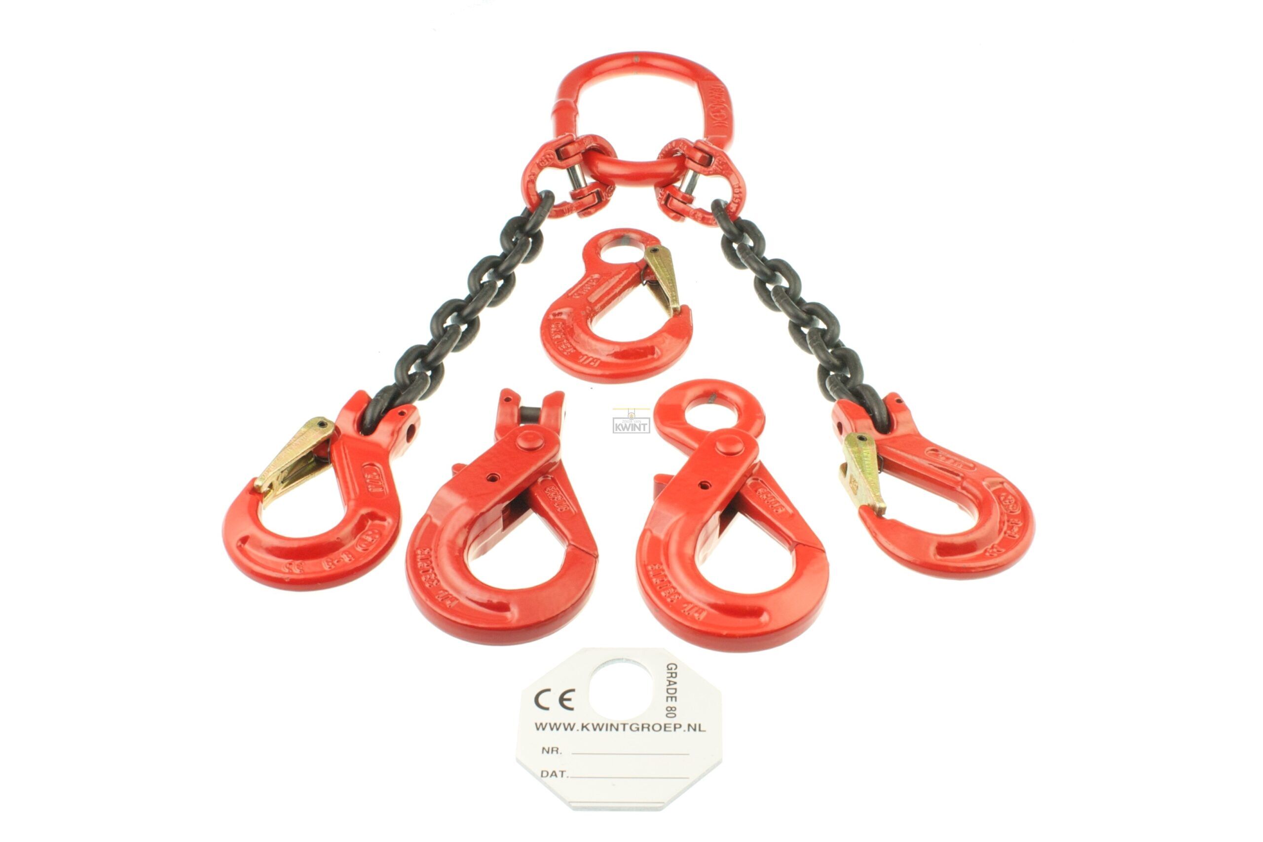 Ketting 2-sprong 8 mm grade80 wll 2,80t