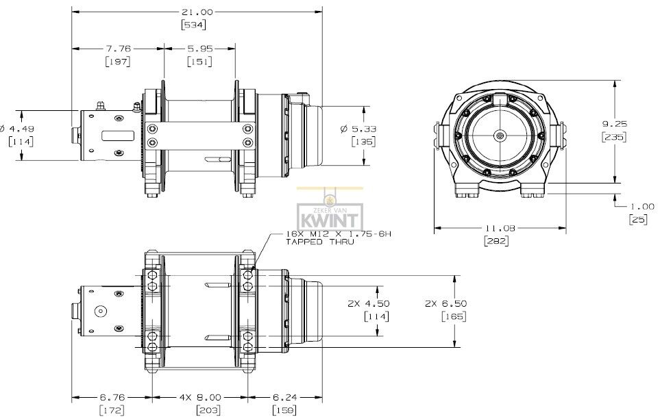 Hijslier type DC 4000 12/24VDC